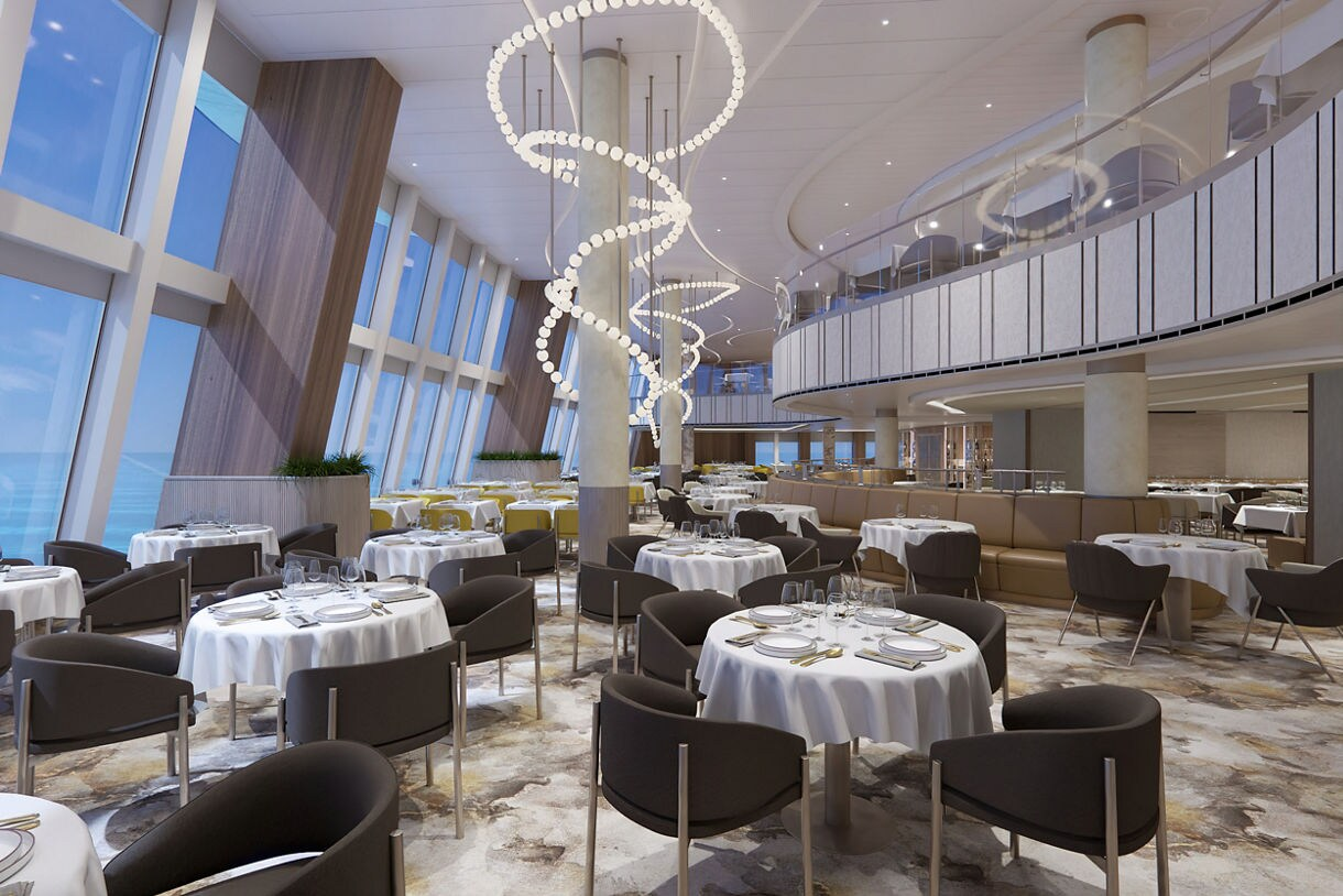 Three-level dining room
